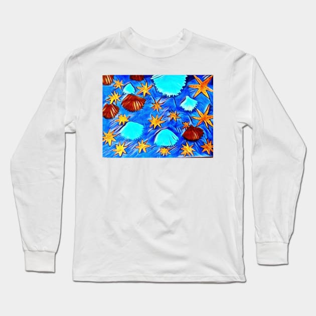 Under the deep ocean Long Sleeve T-Shirt by Cozy infinity